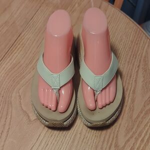 Volatile Light Tan Platform Sandals